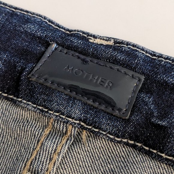 MOTHER High Waisted Looker Ankle Fray Jeans, Cat Attack, Size 25 - Picture 9 of 16